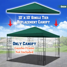 Load image into Gallery viewer, 10'x10' Replacement Canopy Top Patio Pavilion Gazebo Tent Sunshade Cover UV+