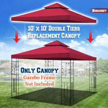 Load image into Gallery viewer, 10&#39;x10&#39; Replacement Canopy Top Patio Pavilion Gazebo Tent Sunshade Cover UV+
