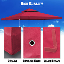 Load image into Gallery viewer, 10'x10' Replacement Canopy Top Patio Pavilion Gazebo Tent Sunshade Cover UV+