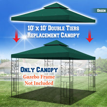 Load image into Gallery viewer, 10'x10' Replacement Canopy Top Patio Pavilion Gazebo Tent Sunshade Cover UV+