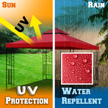 Load image into Gallery viewer, 8'X8' Gazebo Sunshade 2-Tier Patio Pavilion Replacement Canopy