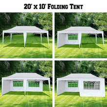 Load image into Gallery viewer, 10'x20' EZ POP UP Wedding Party Fun Tent  Folding Gazebo Canopy with Carry Bag
