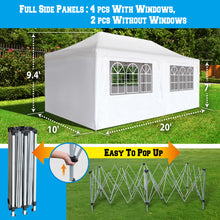 Load image into Gallery viewer, 10'x20' EZ POP UP Wedding Party Fun Tent  Folding Gazebo Canopy with Carry Bag