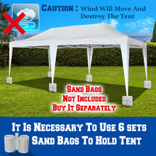 Load image into Gallery viewer, 10'x20' EZ POP UP Wedding Party Fun Tent  Folding Gazebo Canopy with Carry Bag