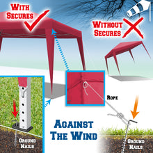 Load image into Gallery viewer, STRONG CAMEL 10'x10'/13' EZ POP UP Folding Party Tent Gazebo Cater Canopy with Carry Bag