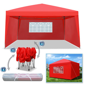 STRONG CAMEL 10'x10'/13' EZ POP UP Folding Party Tent Gazebo Cater Canopy with Carry Bag