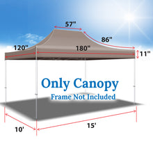 Load image into Gallery viewer, 10&#39;x15&#39; Replacement Canopy Pop Up Tent for American Style Gazebo Polyester Cover
