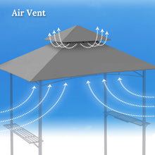 Load image into Gallery viewer, BBQ 8'x5' Double Tier Replacement Canopy Grill Gazebo Roof Gazebo Cover Top
