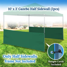 Load image into Gallery viewer, 10x3'Half Walls Two Half Sidewalls for Pop Up Tent Gazebo Shelter w/Ball bungees