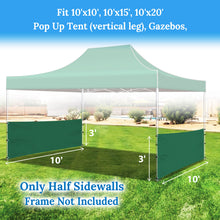 Load image into Gallery viewer, 10x3'Half Walls Two Half Sidewalls for Pop Up Tent Gazebo Shelter w/Ball bungees