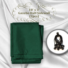 Load image into Gallery viewer, 10x3'Half Walls Two Half Sidewalls for Pop Up Tent Gazebo Shelter w/Ball bungees