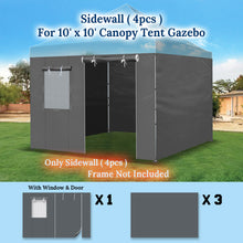 Load image into Gallery viewer, 9.8x6.54' Sidewall ONLY with Zipper Door For 10'x10' Pop Up Canopy Party Tent
