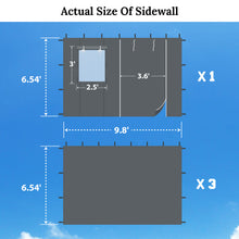 Load image into Gallery viewer, 9.8x6.54' Sidewall ONLY with Zipper Door For 10'x10' Pop Up Canopy Party Tent