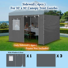 Load image into Gallery viewer, 9.8x6.54' Sidewall ONLY with Zipper Door For 10'x10' Pop Up Canopy Party Tent