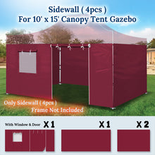 Load image into Gallery viewer, 14.8x6.54&#39; Sidewall ONLY with Zipper Door For 10&#39;x15&#39; Pop Up Canopy Party Tent
