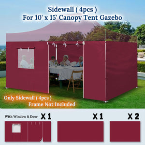 14.8x6.54' Sidewall ONLY with Zipper Door For 10'x15' Pop Up Canopy Party Tent