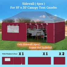 Load image into Gallery viewer, 19.7x6.54' Sidewall ONLY with Zipper Door For 10'x20' Pop Up Canopy Party Tent
