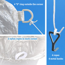 Load image into Gallery viewer, Outdoor Protective Cover for 10' x 10' Canopy Gazebo Pop Up Party Tent Transparent Waterproof Protect with Ropes and Metal Hooks