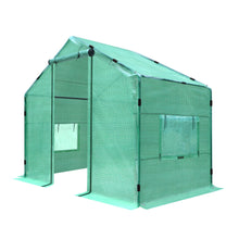 Load image into Gallery viewer, 2 Doors Large Greenhouse Walk-in Outdoor Gardening Green House with Roll-up Velcro Windows Garden Plant Hot House (Green)