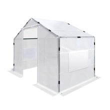 Load image into Gallery viewer, Large Greenhouse 2 Doors Walk-in Outdoor Gardening Green House with Roll-up Velcro Windows Garden Plant Hot House (White)