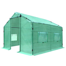 Load image into Gallery viewer, 2 Doors Large Greenhouse Walk-in Outdoor Gardening Green House with Roll-up Velcro Windows Garden Plant Hot House (Green)