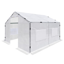Load image into Gallery viewer, Large Greenhouse 2 Doors Walk-in Outdoor Gardening Green House with Roll-up Velcro Windows Garden Plant Hot House (White)