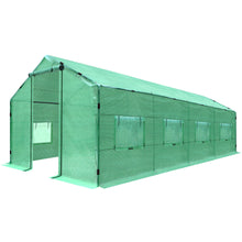 Load image into Gallery viewer, 2 Doors Large Greenhouse Walk-in Outdoor Gardening Green House with Roll-up Velcro Windows Garden Plant Hot House (Green)