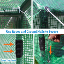 Load image into Gallery viewer, 2 Doors Large Greenhouse Walk-in Outdoor Gardening Green House with Roll-up Velcro Windows Garden Plant Hot House (Green)