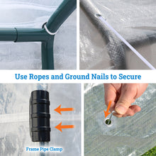 Load image into Gallery viewer, Portable Greenhouse 2 Velcro Roll-up Doors Large Walk-in Steel Heavy Duty Transparent PE Cover Gardening Plant Hot Outdoor House