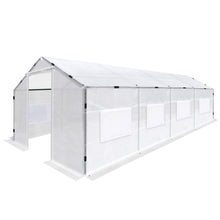 Load image into Gallery viewer, Large Greenhouse 2 Doors Walk-in Outdoor Gardening Green House with Roll-up Velcro Windows Garden Plant Hot House (White)