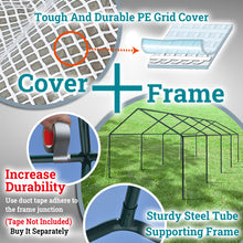 Load image into Gallery viewer, Large Greenhouse 2 Doors Walk-in Outdoor Gardening Green House with Roll-up Velcro Windows Garden Plant Hot House (White)