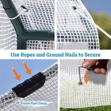 Load image into Gallery viewer, Large Greenhouse 2 Doors Walk-in Outdoor Gardening Green House with Roll-up Velcro Windows Garden Plant Hot House (White)