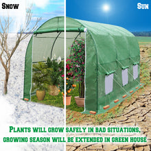 Load image into Gallery viewer, Portable 5 size  Large Walk In Green House for Outdoor Gardening