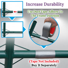 Load image into Gallery viewer, Walk in Outdoor Plant Gardening Hot Greenhouse, w/Frame Pipe Clamps (12ft x 7ft x 7ft)