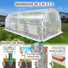 Load image into Gallery viewer, Outdoor Green House Walk in Garden Greenhouse Gazebo Plant House (20'X10'X7')