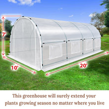 Load image into Gallery viewer, Outdoor Green House Walk in Garden Greenhouse Gazebo Plant House (20'X10'X7')