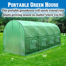 Load image into Gallery viewer, Portable 5 size  Large Walk In Green House for Outdoor Gardening