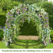 Load image into Gallery viewer, 19.6'x7'x7.2' Garden Support Frame Climbing Plant Arch Arbor for Flowers/Fruits/Vegetables