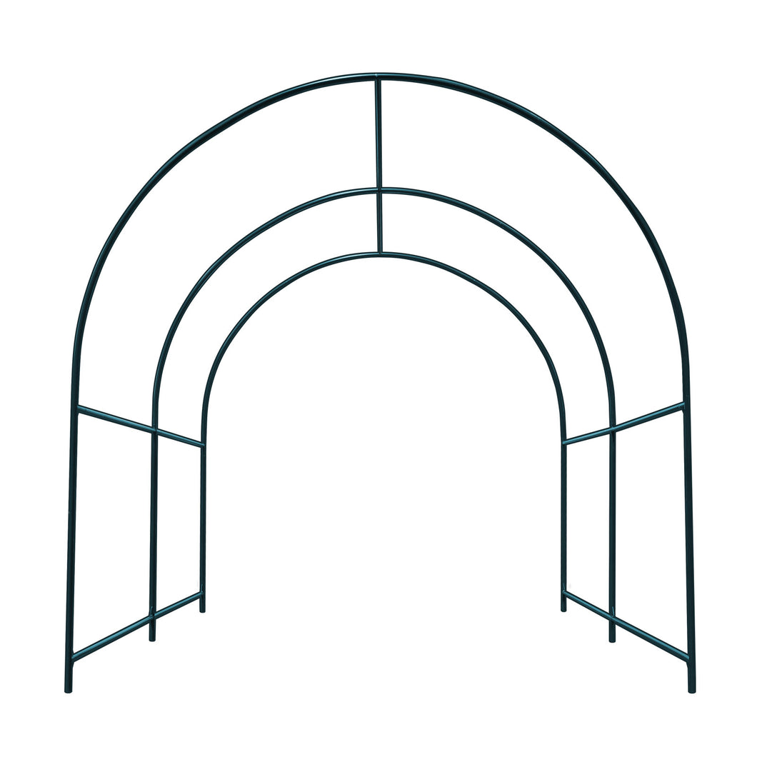 8.2'x7'x7.2' Garden Support Frame Climbing Plant Arch Arbor for Flowers/Fruits/Vegetables