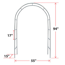 Load image into Gallery viewer, 7.9 ft Steel Arch Frame Trellis Arbor  Plant Climbing for Wedding