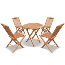 Load image into Gallery viewer, KINGTEAK Golden Teak Wood Outdoor Folding Bistro Dining set - 3 and 5 Piece Sets（Local Pick Up only）
