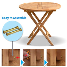 Load image into Gallery viewer, KINGTEAK Golden Teak Wood Outdoor Folding Bistro Dining set - 3 and 5 Piece Sets(Local Pick Up only)