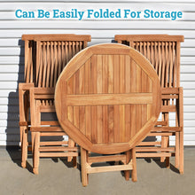Load image into Gallery viewer, KINGTEAK Golden Teak Wood Outdoor Folding Bistro Dining set - 3 and 5 Piece Sets(Local Pick Up only)