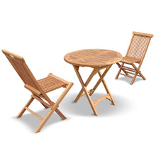 Load image into Gallery viewer, KINGTEAK Golden Teak Wood Outdoor Folding Bistro Dining set - 3 and 5 Piece Sets(Local Pick Up only)