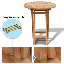 Load image into Gallery viewer, King Teak Golden Teak Wood Coffe Bristo Folding Furniture Set 1 table 2 chairs