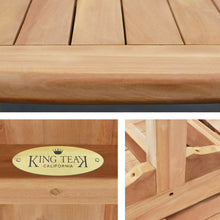 Load image into Gallery viewer, KINGTEAK Golden Teak Wood Patio Dining 7 Piece Sets, 1 Extending Table 6 Chair(Local Pick Up only)