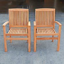 Load image into Gallery viewer, KINGTEAK Golden Teak Wood Patio Dining 7 Piece Sets, 1 Extending Table 6 Chair(Local Pick Up only)