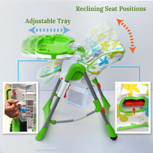 Load image into Gallery viewer, Folding Convertible Child Booster Highchair Baby Feeding Tray Seat