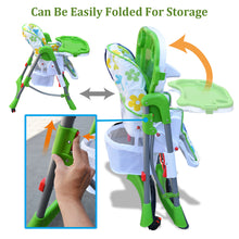 Load image into Gallery viewer, Folding Convertible Child Booster Highchair Baby Feeding Tray Seat
