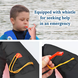 Swimming Boating Safety Buoyancy Aid Child Life Jacket with Whistle